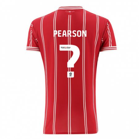 Kandiny Hombre Camiseta Sam Pearson #0 Rojo 1ª Equipación 2023/24 La Camisa Chile