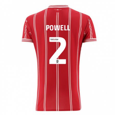 Kandiny Hombre Camiseta Ella Powell #2 Rojo 1ª Equipación 2023/24 La Camisa Chile