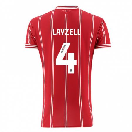 Kandiny Hombre Camiseta Naomi Layzell #4 Rojo 1ª Equipación 2023/24 La Camisa Chile