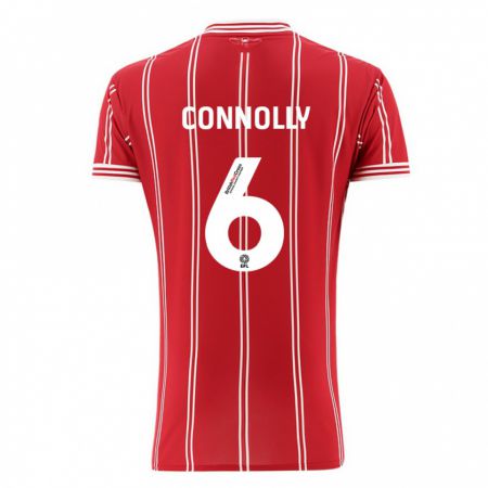 Kandiny Hombre Camiseta Megan Connolly #6 Rojo 1ª Equipación 2023/24 La Camisa Chile