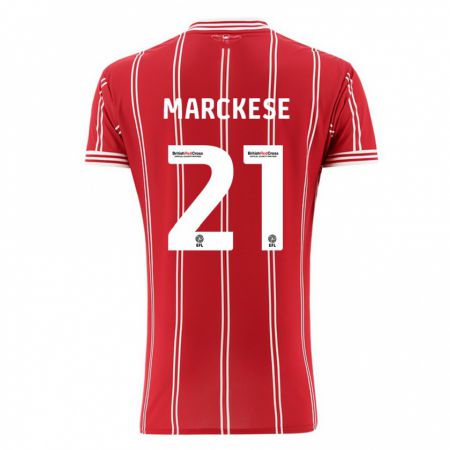 Kandiny Hombre Camiseta Kaylan Marckese #21 Rojo 1ª Equipación 2023/24 La Camisa Chile