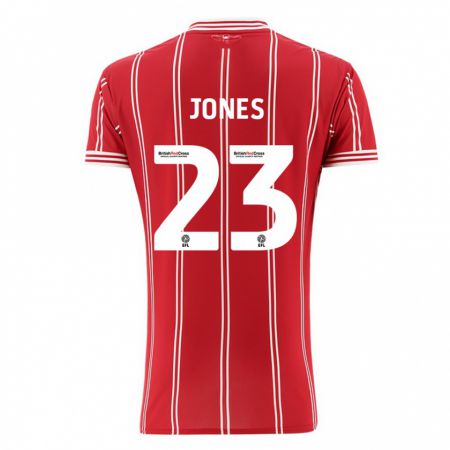 Kandiny Hombre Camiseta Carrie Jones #23 Rojo 1ª Equipación 2023/24 La Camisa Chile