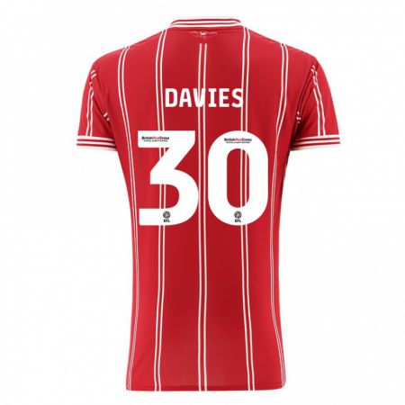 Kandiny Hombre Camiseta Yasmin Davies #30 Rojo 1ª Equipación 2023/24 La Camisa Chile