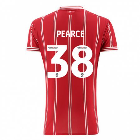 Kandiny Hombre Camiseta Manon Pearce #38 Rojo 1ª Equipación 2023/24 La Camisa Chile