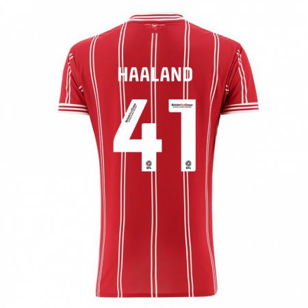 Kandiny Hombre Camiseta Benedicte Haaland #41 Rojo 1ª Equipación 2023/24 La Camisa Chile