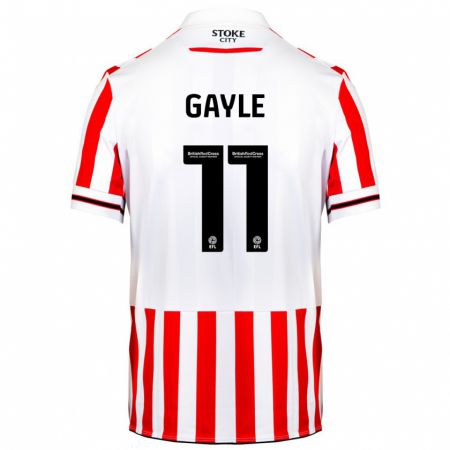 Kandiny Hombre Camiseta Dwight Gayle #11 Rojo Blanco 1ª Equipación 2023/24 La Camisa Chile
