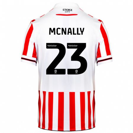 Kandiny Hombre Camiseta Luke Mcnally #23 Rojo Blanco 1ª Equipación 2023/24 La Camisa Chile