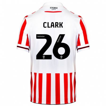 Kandiny Hombre Camiseta Ciaran Clark #26 Rojo Blanco 1ª Equipación 2023/24 La Camisa Chile