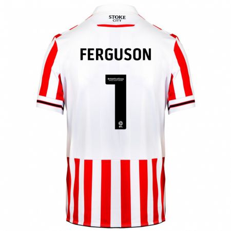 Kandiny Hombre Camiseta Georgie Ferguson #1 Rojo Blanco 1ª Equipación 2023/24 La Camisa Chile