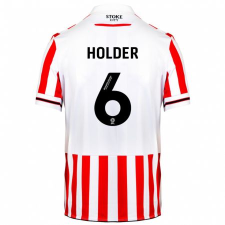 Kandiny Hombre Camiseta Molly Holder #6 Rojo Blanco 1ª Equipación 2023/24 La Camisa Chile