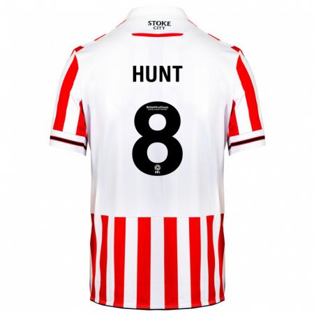 Kandiny Hombre Camiseta Abby Hunt #8 Rojo Blanco 1ª Equipación 2023/24 La Camisa Chile