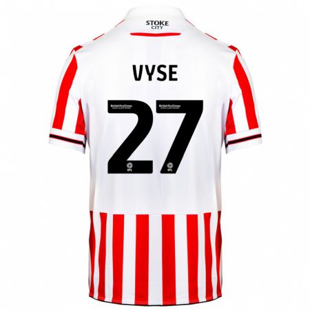 Kandiny Hombre Camiseta Ryah Vyse #27 Rojo Blanco 1ª Equipación 2023/24 La Camisa Chile
