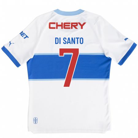 Kandiny Hombre Camiseta Franco Di Santo #7 Blanco 1ª Equipación 2023/24 La Camisa Chile