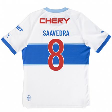 Kandiny Hombre Camiseta Ignacio Saavedra #8 Blanco 1ª Equipación 2023/24 La Camisa Chile