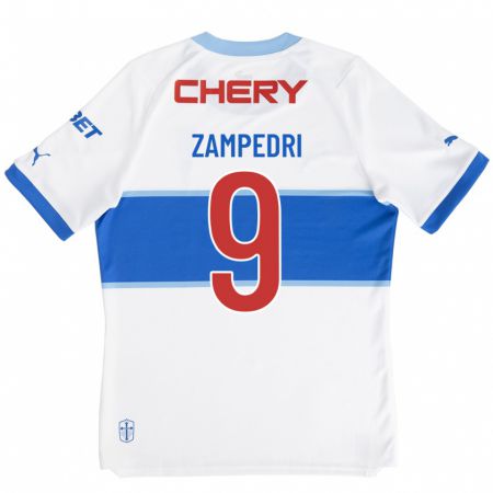 Kandiny Hombre Camiseta Fernando Zampedri #9 Blanco 1ª Equipación 2023/24 La Camisa Chile