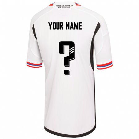 Kandiny Hombre Camiseta Su Nombre #0 Blanco 1ª Equipación 2023/24 La Camisa Chile