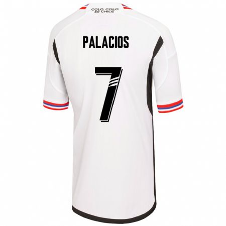 Kandiny Hombre Camiseta Carlos Palacios #7 Blanco 1ª Equipación 2023/24 La Camisa Chile