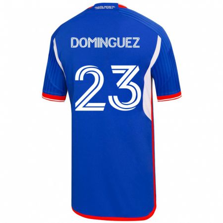 Kandiny Hombre Camiseta Nery Domínguez #23 Azul 1ª Equipación 2023/24 La Camisa Chile