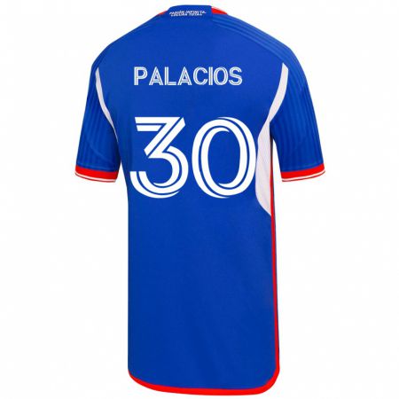 Kandiny Hombre Camiseta Cristian Palacios #30 Azul 1ª Equipación 2023/24 La Camisa Chile