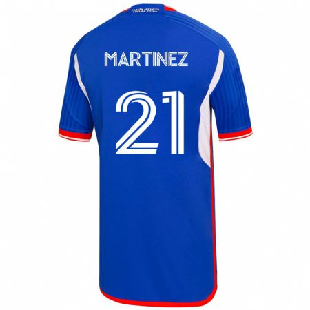 Kandiny Hombre Camiseta Maria Martínez #21 Azul 1ª Equipación 2023/24 La Camisa Chile