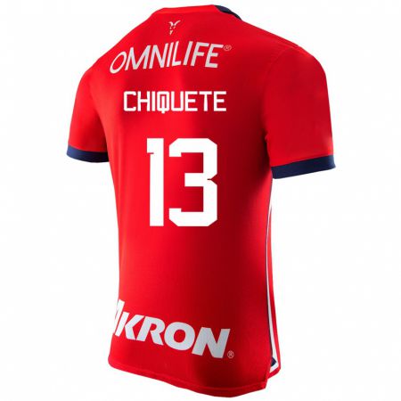 Kandiny Hombre Camiseta Jesús Orozco Chiquete #13 Rojo 1ª Equipación 2023/24 La Camisa Chile