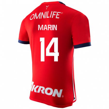 Kandiny Hombre Camiseta Ricardo Marín #14 Rojo 1ª Equipación 2023/24 La Camisa Chile