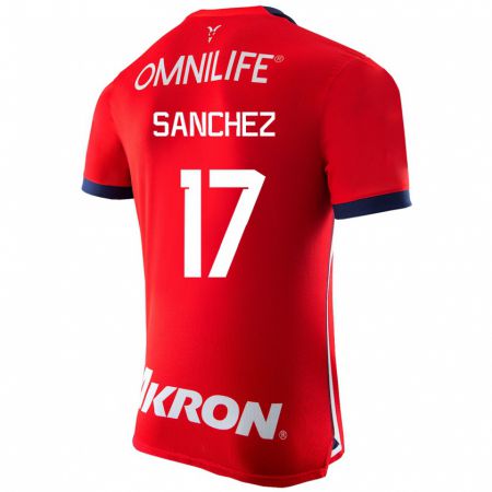Kandiny Hombre Camiseta Jesús Sánchez #17 Rojo 1ª Equipación 2023/24 La Camisa Chile
