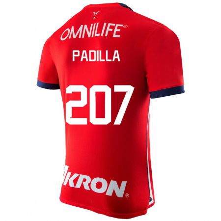 Kandiny Hombre Camiseta Yael Padilla #207 Rojo 1ª Equipación 2023/24 La Camisa Chile