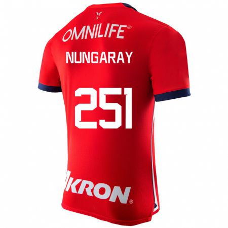 Kandiny Hombre Camiseta David Nungaray #251 Rojo 1ª Equipación 2023/24 La Camisa Chile