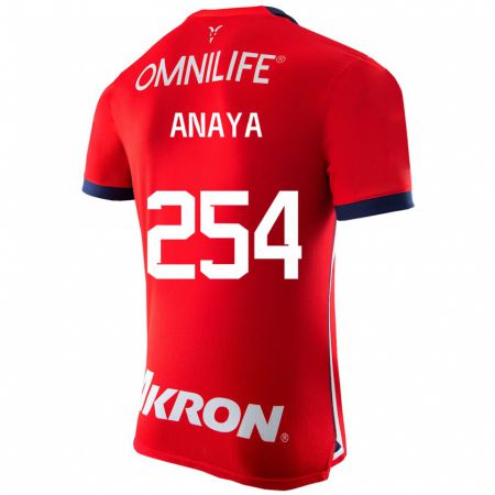 Kandiny Hombre Camiseta Mario Anaya #254 Rojo 1ª Equipación 2023/24 La Camisa Chile