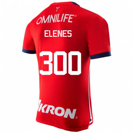 Kandiny Hombre Camiseta José Elenes #300 Rojo 1ª Equipación 2023/24 La Camisa Chile