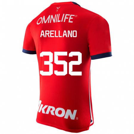 Kandiny Hombre Camiseta Santiago Arellano #352 Rojo 1ª Equipación 2023/24 La Camisa Chile