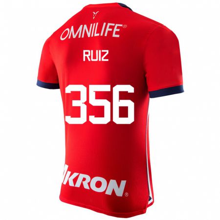 Kandiny Hombre Camiseta Dilan Ruiz #356 Rojo 1ª Equipación 2023/24 La Camisa Chile