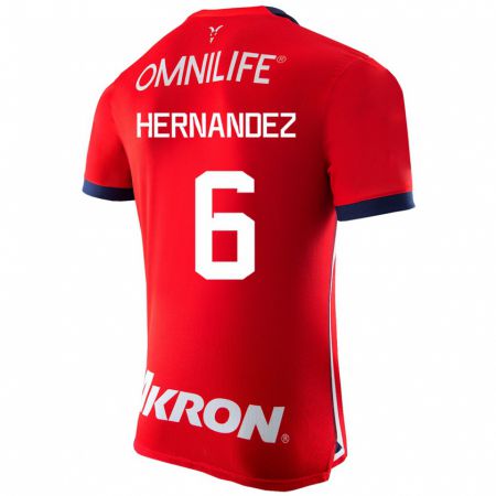 Kandiny Hombre Camiseta Ana Camila Hernández #6 Rojo 1ª Equipación 2023/24 La Camisa Chile