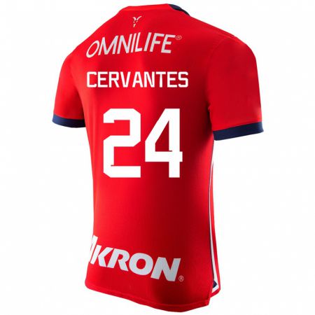 Kandiny Hombre Camiseta Alicia Cervantes #24 Rojo 1ª Equipación 2023/24 La Camisa Chile