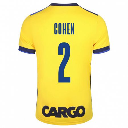 Kandiny Hombre Camiseta Avishay Cohen #2 Amarillo 1ª Equipación 2023/24 La Camisa Chile