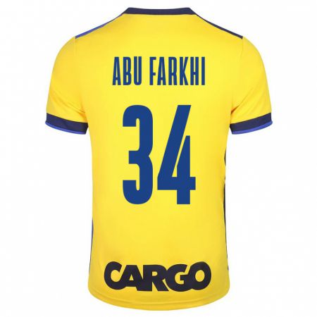 Kandiny Hombre Camiseta Sayed Abu Farkhi #34 Amarillo 1ª Equipación 2023/24 La Camisa Chile
