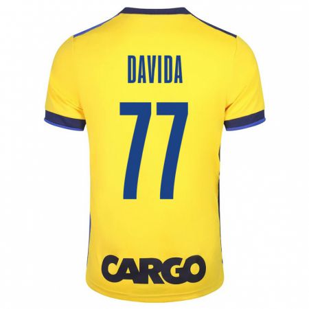 Kandiny Hombre Camiseta Osher Davida #77 Amarillo 1ª Equipación 2023/24 La Camisa Chile
