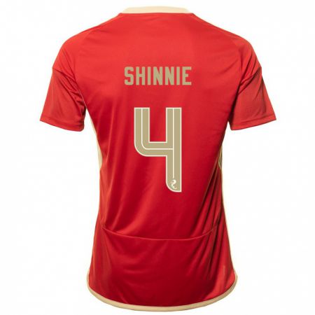 Kandiny Hombre Camiseta Graeme Shinnie #4 Rojo 1ª Equipación 2023/24 La Camisa Chile