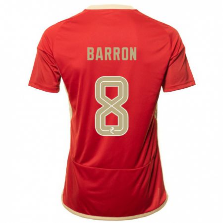 Kandiny Hombre Camiseta Connor Barron #8 Rojo 1ª Equipación 2023/24 La Camisa Chile