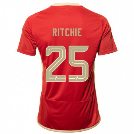 Kandiny Hombre Camiseta Tom Ritchie #25 Rojo 1ª Equipación 2023/24 La Camisa Chile