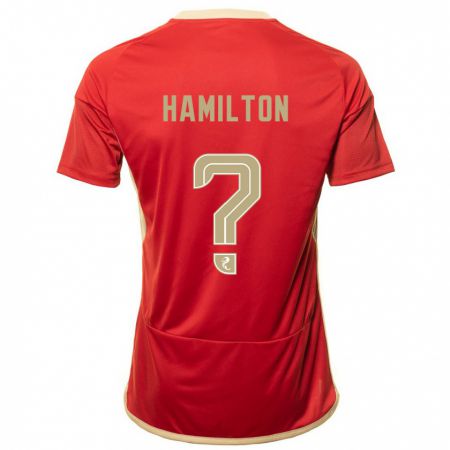 Kandiny Hombre Camiseta Brendan Hamilton #0 Rojo 1ª Equipación 2023/24 La Camisa Chile