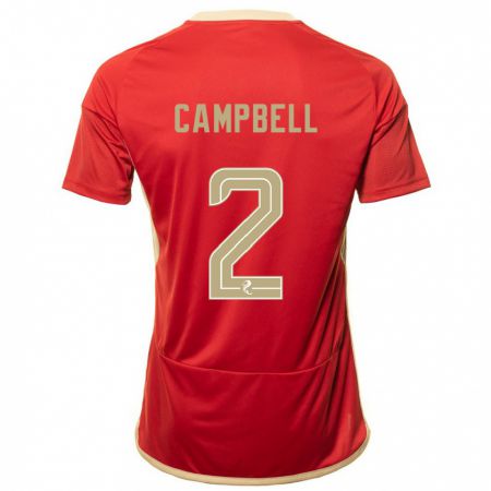 Kandiny Hombre Camiseta Loren Campbell #2 Rojo 1ª Equipación 2023/24 La Camisa Chile