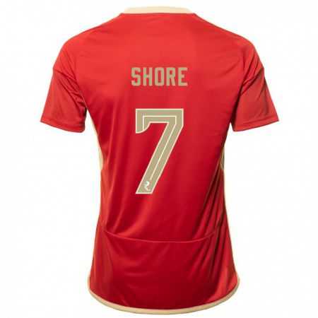 Kandiny Hombre Camiseta Eilidh Shore #7 Rojo 1ª Equipación 2023/24 La Camisa Chile