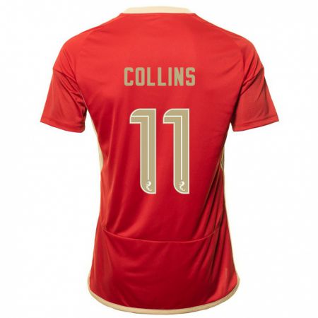Kandiny Hombre Camiseta Bailley Collins #11 Rojo 1ª Equipación 2023/24 La Camisa Chile