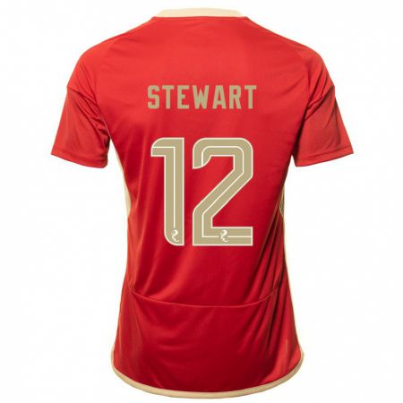 Kandiny Hombre Camiseta Hannah Stewart #12 Rojo 1ª Equipación 2023/24 La Camisa Chile