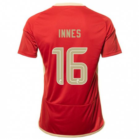 Kandiny Hombre Camiseta Hannah Innes #16 Rojo 1ª Equipación 2023/24 La Camisa Chile