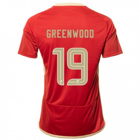 Kandiny Hombre Camiseta Brodie Greenwood #19 Rojo 1ª Equipación 2023/24 La Camisa Chile