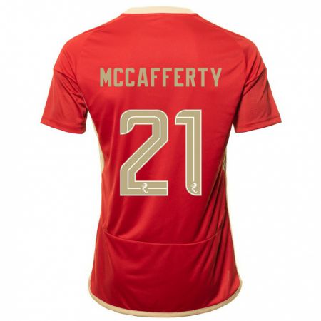 Kandiny Hombre Camiseta Eirinn Mccafferty #21 Rojo 1ª Equipación 2023/24 La Camisa Chile