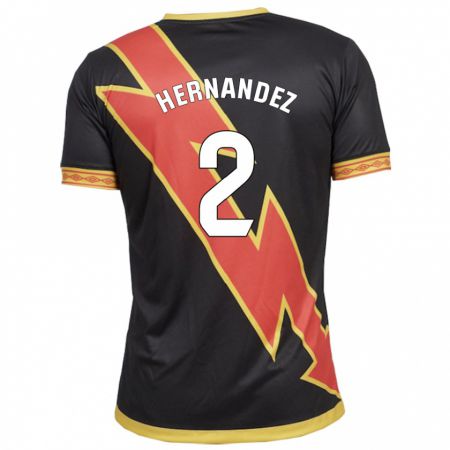 Kandiny Hombre Camiseta Marco Hernández #2 Negro 2ª Equipación 2023/24 La Camisa Chile